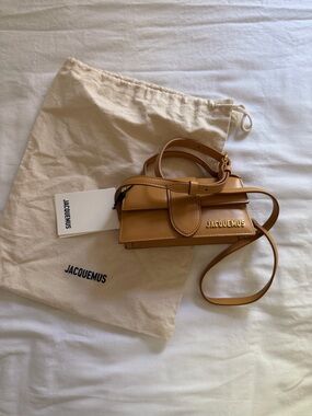 Jacquemus Brown Le Chiquito Nano Shoulder Bag with Gold Logo